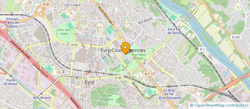 localisation de l'entreprise SOCIETE D'APPLICATIONS SPECIALISEES à EVRY-COURCOURONNES