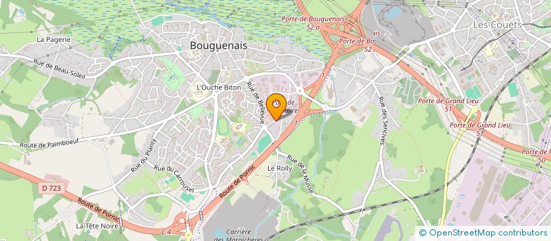 localisation de l'entreprise SOCIETE D'APPLICATIONS TELEMATIQUES DE L'OUEST SATO à BOUGUENAIS