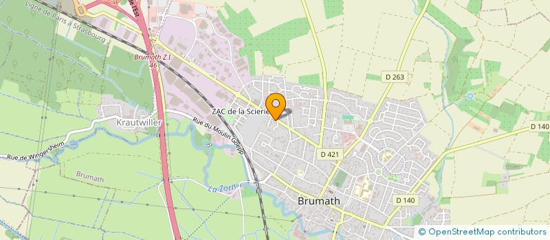 localisation de l'entreprise SOCIETE D'ARCHITECTE MARC THOMAS  BRUMATH