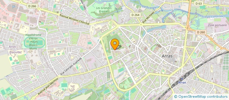 localisation de l'entreprise SOCIETE D'ARCHITECTURE J.L. DESCAMPS à ARRAS