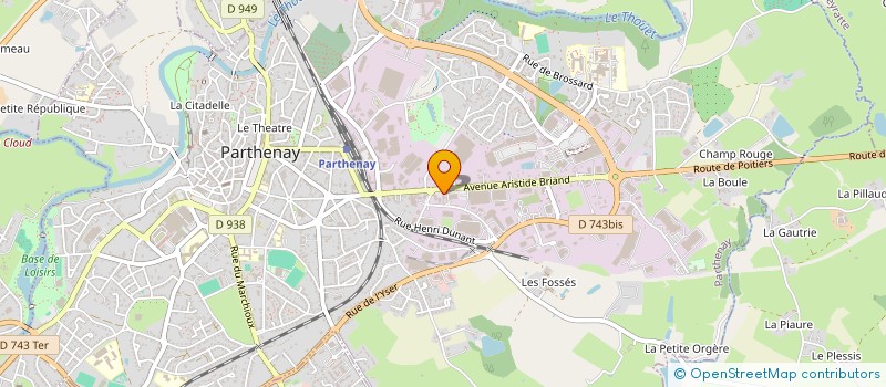 localisation de l'entreprise SOCIETE D'ARCHITECTURE LUC COGNY  PARTHENAY