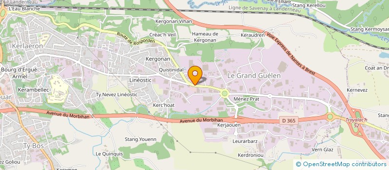 localisation de l'entreprise SOCIETE D'ASSAINISSEMENT DE L'OUEST  QUIMPER