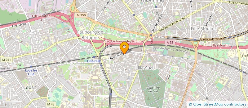 localisation de l'entreprise SOCIETE D ASSAINISSEMENT ET DE VOIRIE DU NORD à LILLE
