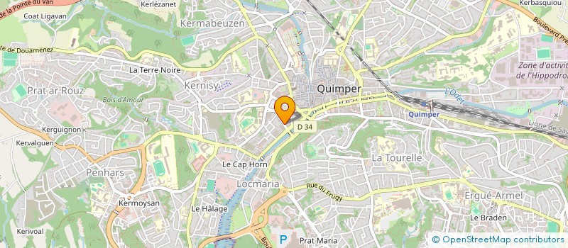 localisation de l'entreprise SOCIETE D'AVOCATS OMEZ - LE ROUX à QUIMPER