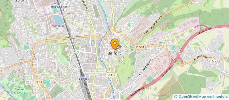 localisation de l'entreprise SOCIETE D'ECONOMIE MIXTE A VOCATION HOTELIERE  BELFORT