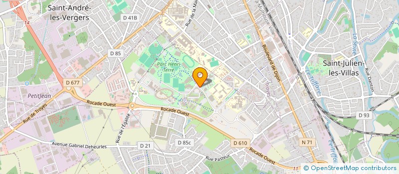 localisation de l'entreprise SOCIETE D'ECONOMIE MIXTE DE LA TECHNOPOLE DE L'AUBE EN CHAMPAGNE - SEMTAC  ROSIERES-PRES-TROYES