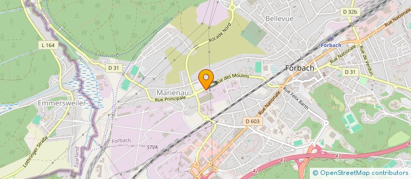 localisation de l'entreprise SOCIETE D'ECONOMIE MIXTE LOCALE FORBACH PORTE DE FRANCE  FORBACH