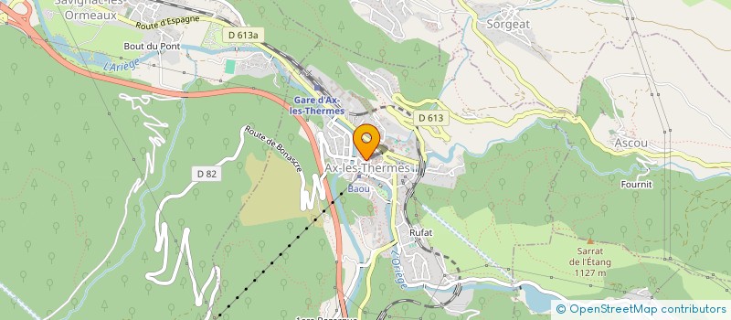 localisation de l'entreprise SOCIETE D'ECONOMIE MIXTE THERMALE ET TOURISTIQUE D'AX LES THERME S  AX-LES-THERMES