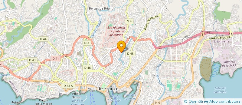 localisation de l'entreprise SOCIETE D'ECOUTE DE QUALITE ENTREPRENARIAT GENERAL DE SERVICES  FORT-DE-FRANCE