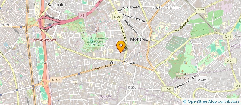 localisation de l'entreprise SOCIETE D'EDITION DE L'ELU D'AUJOURD'HUI à MONTREUIL