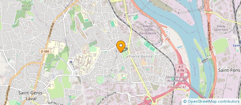 localisation de l'entreprise SOCIETE D EDITION ET DE TELEMATIQUE  OULLINS-PIERRE-BENITE