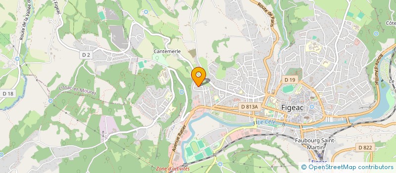 localisation de l'entreprise SOCIETE D'ENSEIGNEMENT ET DE LOISIRS à FIGEAC
