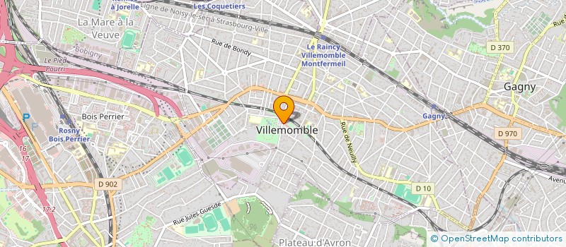 localisation de l'entreprise SOCIETE D'ENTRAIDE DU PERSONNEL COMMUNAL DE LA VILLE DE VILLEMOMBLE  VILLEMOMBLE