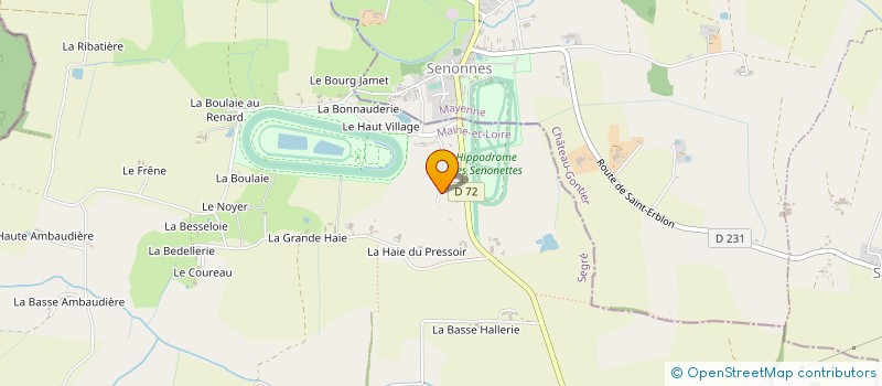 localisation de l'entreprise SOCIETE D'ENTRAINEMENT CELINE LEQUIEN SARL à OMBREE D'ANJOU