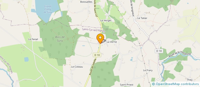 localisation de l'entreprise SOCIETE D'ENTRAINEMENT JEAN-PIERRE GAUVIN  SAINT-CYR-LES-VIGNES