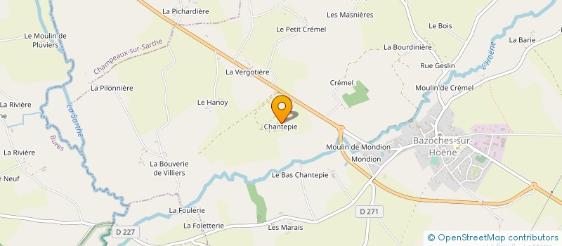 localisation de l'entreprise SOCIETE D'ENTRAINEMENT ROMAIN ET DIDIER HUE à BAZOCHES-SUR-HOENE
