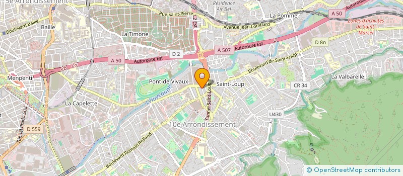 localisation de l'entreprise SOCIETE D ERXERCICE LIBERAL DE DIRECTEURS ET DE DIRECTEURS ADJOINTS DU LABORATOIRE D ANALYSES DE BIOLOGIE MEDICALE OC-FL à MARSEILLE 10EME