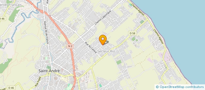 localisation de l'entreprise SOCIETE D'ETUDE ET DE TRAVAUX DE L'OCEAN INDIEN à SAINT-ANDRE