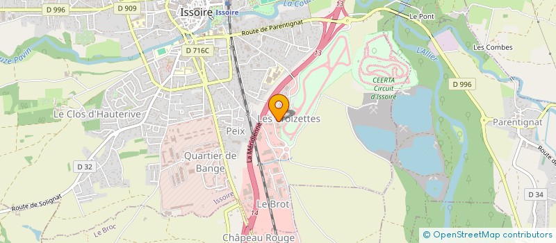 localisation de l'entreprise SOCIETE D'ETUDES D'ENSEMBLES TECHNIQUES à ISSOIRE