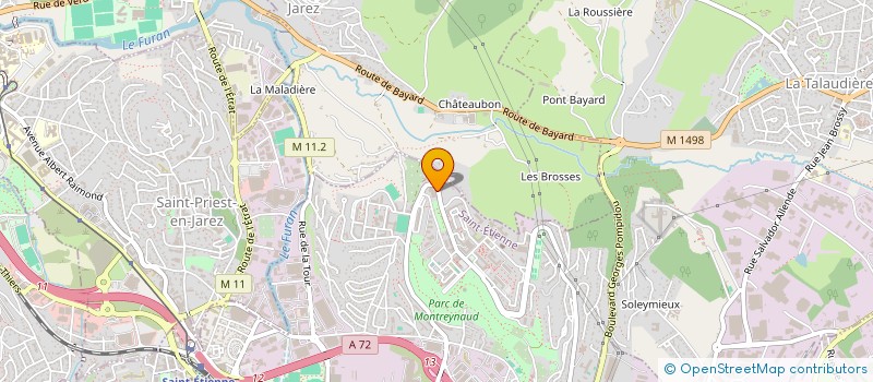 localisation de l'entreprise SOCIETE D'ETUDES D'INFRASTRUCTURES ET DE TRAVAUX TOPOGRAPHIQUES - S E I T T à SAINT-ETIENNE