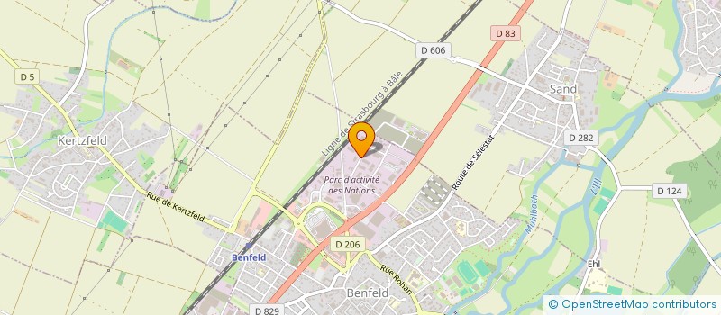 localisation de l'entreprise SOCIETE D'ETUDES ET CONSEILS POUR LE COURRIER ET L'ORGANISATION DE BUREAUX à BENFELD