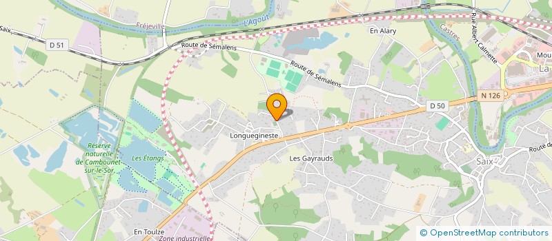 localisation de l'entreprise SOCIETE D'ETUDES ET D'INSTALLATIONS HYDRO ELECTRIQUES MIDI PYRENEES (SEIHE MIDI PYRENEES) à SAIX