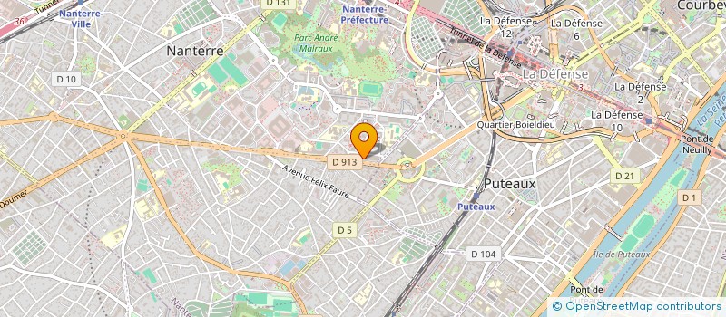 localisation de l'entreprise SOCIETE D ETUDES ET DE FORMATION à NANTERRE