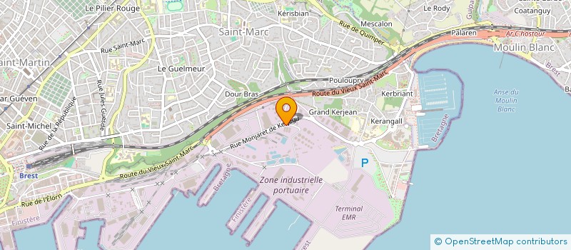 localisation de l'entreprise SOCIETE D'ETUDES ET DE GESTION D'OPERATIONS LOGISTIQUES ET FINANCIERES INDUSTRIELLES à BREST