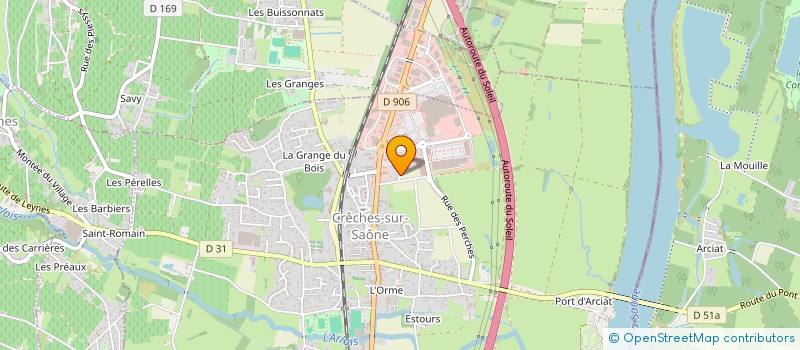 localisation de l'entreprise SOCIETE D'ETUDES ET DE REALISATIONS INDUSTRIELLES ET MECANIQUES à CRECHES-SUR-SAONE