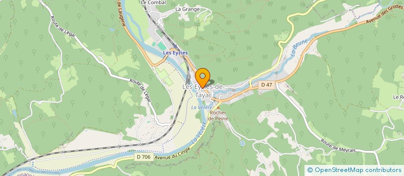 localisation de l'entreprise SOCIETE D'ETUDES ET DE RECHERCHES PREHISTORIQUES DES EYZIES  LES EYZIES