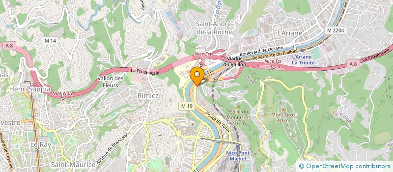 localisation de l'entreprise SOCIETE D'ETUDES ET DE TRAVAUX B R à NICE