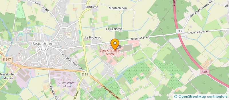 localisation de l'entreprise SOCIETE D'ETUDES TECHNIQUES ET DE REALISATIONS INDUSTRIELLES SETRI  BEAUFORT-EN-ANJOU