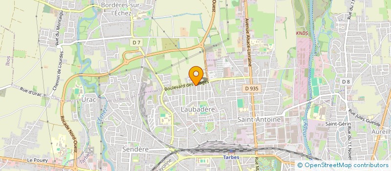 localisation de l'entreprise SOCIETE D'ETUDES TECHNIQUES ET INDUSTRIELLES  - S.E.T.I.  TARBES