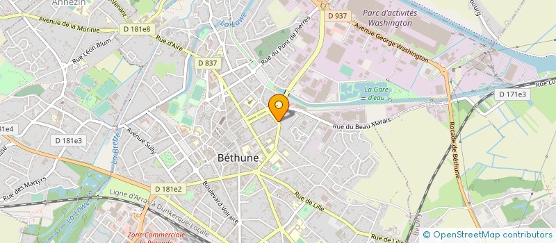 localisation de l'entreprise SOCIETE D'ETUDES TECHNIQUES - FRANCE  BETHUNE