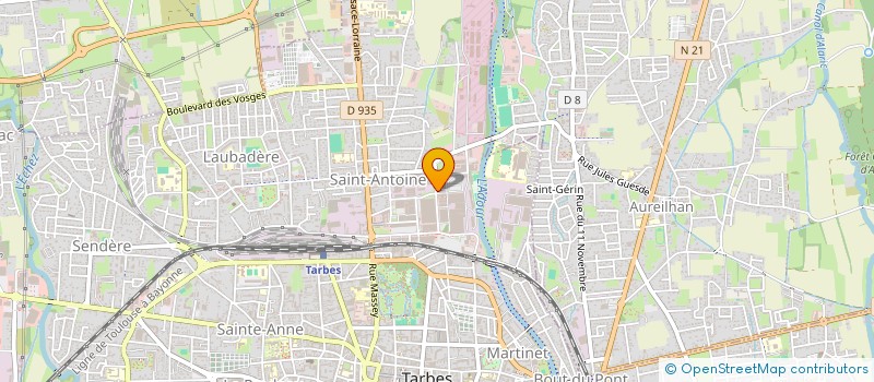 localisation de l'entreprise SOCIETE D'ETUDES THERMIQUES ELECTRIQUES ET STRUCTURES  TARBES