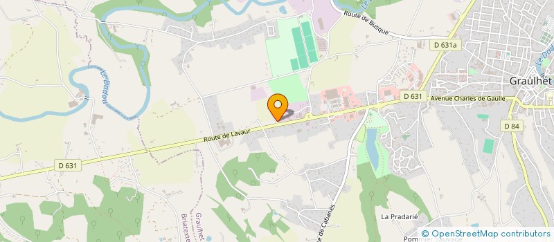 localisation de l'entreprise SOCIETE D'EXERCICE LIBERAL A RESPONSABILITE LIMITEE DE VETERINAIRES DU VAL DADOU  GRAULHET