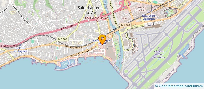 localisation de l'entreprise SOCIETE D'EXERCICE LIBERAL DE DIRECTEURS DE LABORATOIRE ANALYSES MEDICALES CAP 3000 à SAINT-LAURENT-DU-VAR