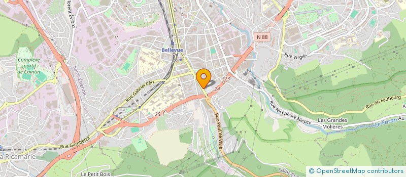 localisation de l'entreprise SOCIETE D'EXERCICE LIBERAL DE GEOMETRE-EXPERT AURA-GE  SAINT-ETIENNE