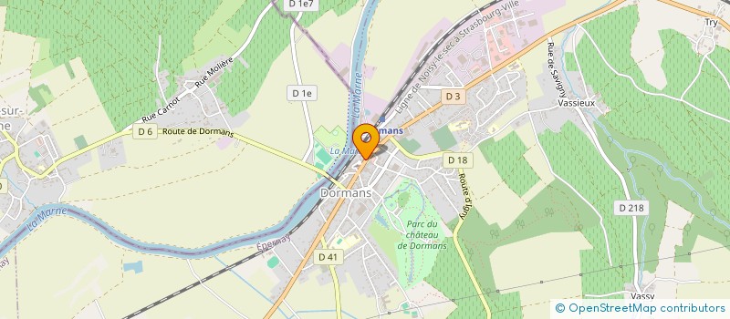 localisation de l'entreprise SOCIETE D'EXERCICE LIBERAL DE PHARMACIENS D'OFFICINE PHARMACIE CENTRALE  DORMANS