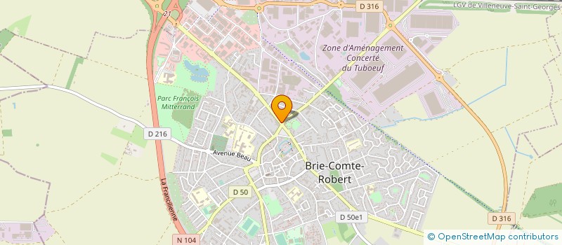 localisation de l'entreprise SOCIETE D'EXPERTISE COMPTABLE ET DE DEVELOPPEMENT ECONOMIQUE LOCAL. à BRIE-COMTE-ROBERT