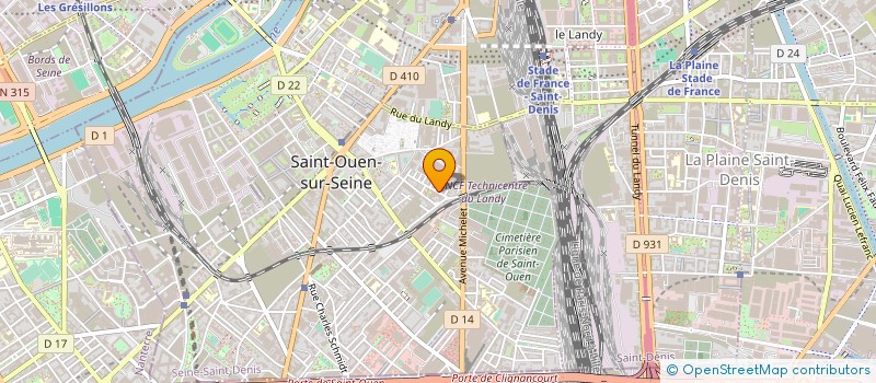 localisation de l'entreprise SOCIETE D EXPL DE L ELYSEE à SAINT-OUEN-SUR-SEINE