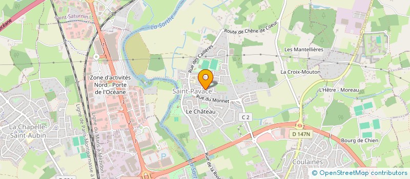 localisation de l'entreprise SOCIETE D'EXPLOITATION AGRICOLE DE LA TRIBOUILLERE OU EN ABREGE SCEA DE LA TRIBOUILLERE  NEUVILLE-SUR-SARTHE