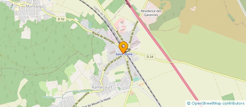 localisation de l'entreprise SOCIETE D'EXPLOITATION BERLIZOT  SAINT-ERME-OUTRE-ET-RAMECOURT