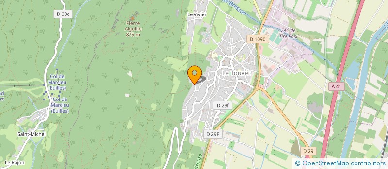 localisation de l'entreprise SOCIETE D'EXPLOITATION BRUNET MANQUAT à LE TOUVET