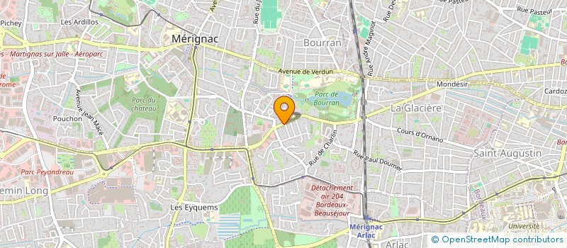 localisation de l'entreprise SOCIETE D'EXPLOITATION CARROSSERIE FORT PERE ET FILS à MERIGNAC