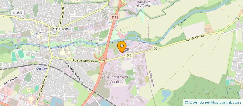 localisation de l'entreprise SOCIETE D'EXPLOITATION DE L'ABATTOIR DE PROXIMITE DU HAUT-RHIN à CERNAY