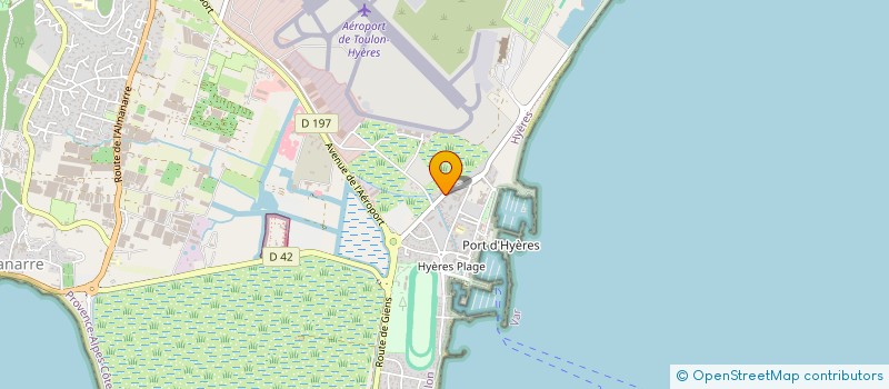 localisation de l'entreprise SOCIETE D'EXPLOITATION DE L'AEROPORT DE TOULON-HYERES  HYERES