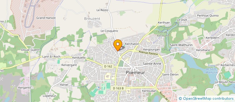 localisation de l'entreprise SOCIETE D'EXPLOITATION DE L'AEROPORT LORIENT LANN BIHOUE  PLOEMEUR