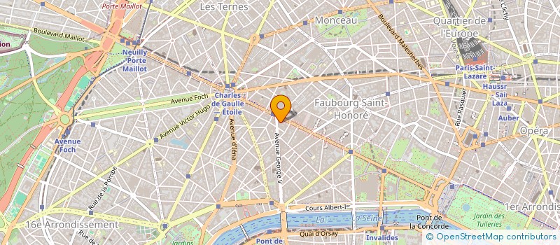 localisation de l'entreprise SOCIETE D'EXPLOITATION DE L'HOTEL ET DU RESTAURANT LE FOUQUET'S à PARIS