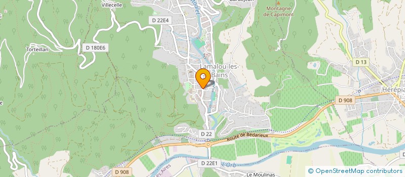 localisation de l'entreprise SOCIETE D'EXPLOITATION DE LA BOULANGERIE CAUMES à LAMALOU-LES-BAINS
